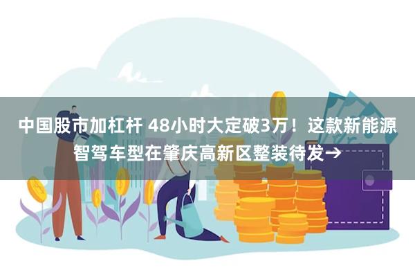 中国股市加杠杆 48小时大定破3万！这款新能源智驾车型在肇庆高新区整装待发→